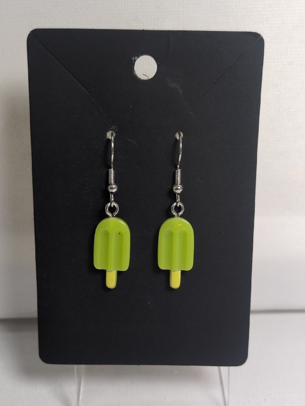 Green Popsicle Dangle Earrings - Fun Summer Accessory